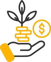 Microfinance Lending Program Line Two Color vector