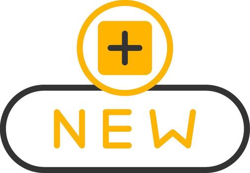 Create New File Button Line Two Color vector