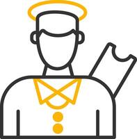 Official Subway Ticket Inspector Line Two Color vector