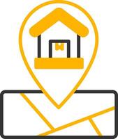 Logistics Warehouse Location Line Two Color vector