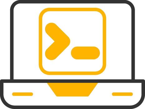 Terminal Command Console Line Two Color vector