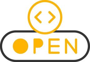 Open File Button Line Two Color vector