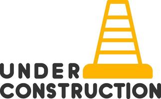 Site Under Construction Alert Line Two Color vector