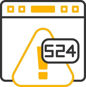 error 524 se acabó el tiempo ocurrió en servidor línea dos color vector