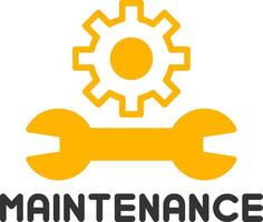 Routine Maintenance Notification Line Two Color vector
