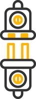 Wall Electrical Outlet Line Two Color vector