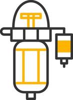 Electric Starter Motor Line Two Color vector