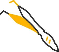 Precision Tip Tweezers Line Two Color vector