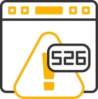 Error 526 Invalid SSL Certificate Line Two Color vector