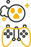 Playable Game Character Line Two Color vector