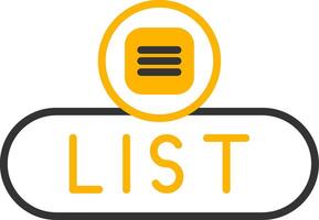 List View Toggle Button Line Two Color vector