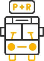 Park and Ride Facility Line Two Color vector