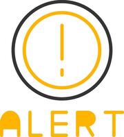 Urgent Alert Message Line Two Color vector