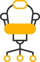 Orthopedic Ergonomic Desk Chair Line Two Color vector