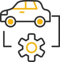 Routine Car Maintenance Tools Line Two Color vector