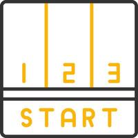 Track and Field Gear Line Two Color vector