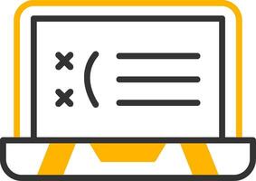 Blue Screen of Death Line Two Color vector