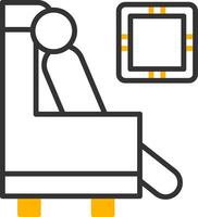 Budget Economy Class Section Line Two Color vector
