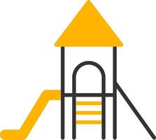 Outdoor Playground Area Line Two Color vector