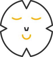 Hydrating Facial Sheet Mask Line Two Color vector