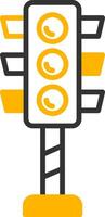 Colored Train Signal Light Line Two Color vector