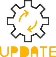 Latest Update Notification Line Two Color vector