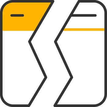 solicitud choque detectado línea dos color vector