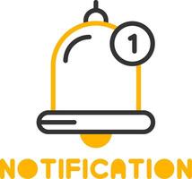 General Notification Alert Line Two Color vector