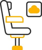 Scenic Window Seat Position Line Two Color vector