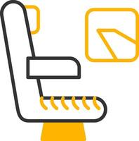 Convenient Aisle Seat Position Line Two Color vector