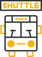 Airport Shuttle Service Line Two Color vector