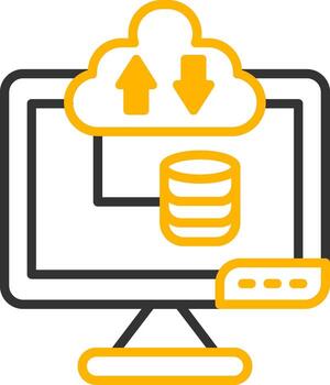 Secondary Emergency Backup Plan Line Two Color vector