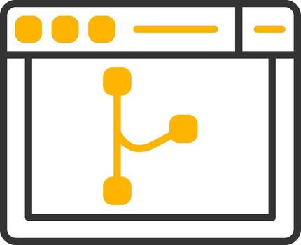 código unir rama herramienta línea dos color vector