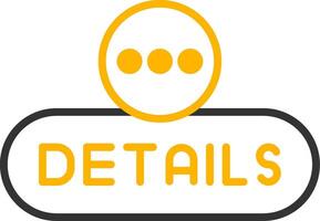 View Full Details Button Line Two Color vector