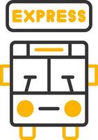 Express Route Bus Line Two Color vector