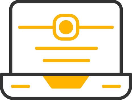 código cometer acción icono línea dos color vector