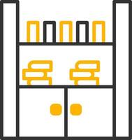 Quiet School Library Line Two Color vector