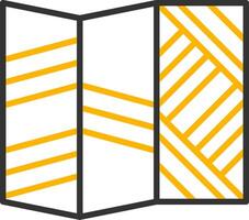Folding Privacy Room Divider Line Two Color vector