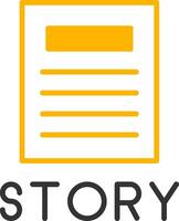 Featured News Story Banner Line Two Color vector