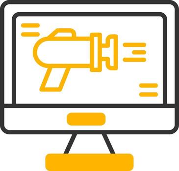 Git Push to Remote Symbol Line Two Color vector