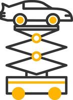 Engine Block Hoist Line Two Color vector