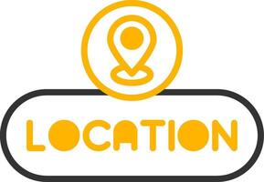 Location Pin Button Line Two Color vector