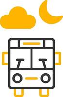 Tourist Sightseeing Bus Line Two Color vector