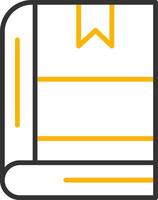 Hardcover School Book Line Two Color vector