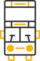 Two Level Double Decker Bus Line Two Color vector