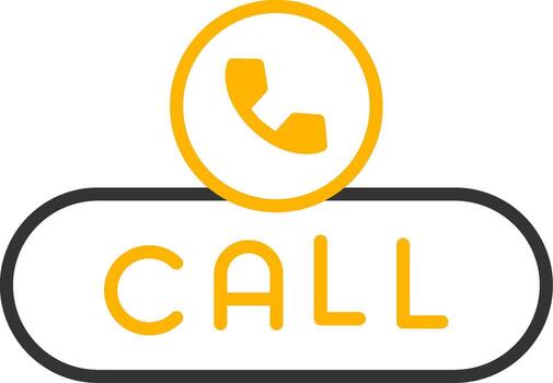 Call Now Button Line Two Color vector