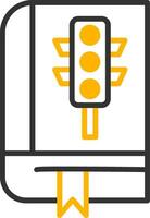 Basic Traffic Rules Book Line Two Color vector