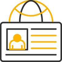 Immigration Entry Checkpoint Line Two Color vector