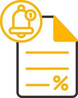 Loan Notification Alert Bell Line Two Color vector