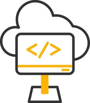 suscripción establecido nube solicitud línea dos color vector